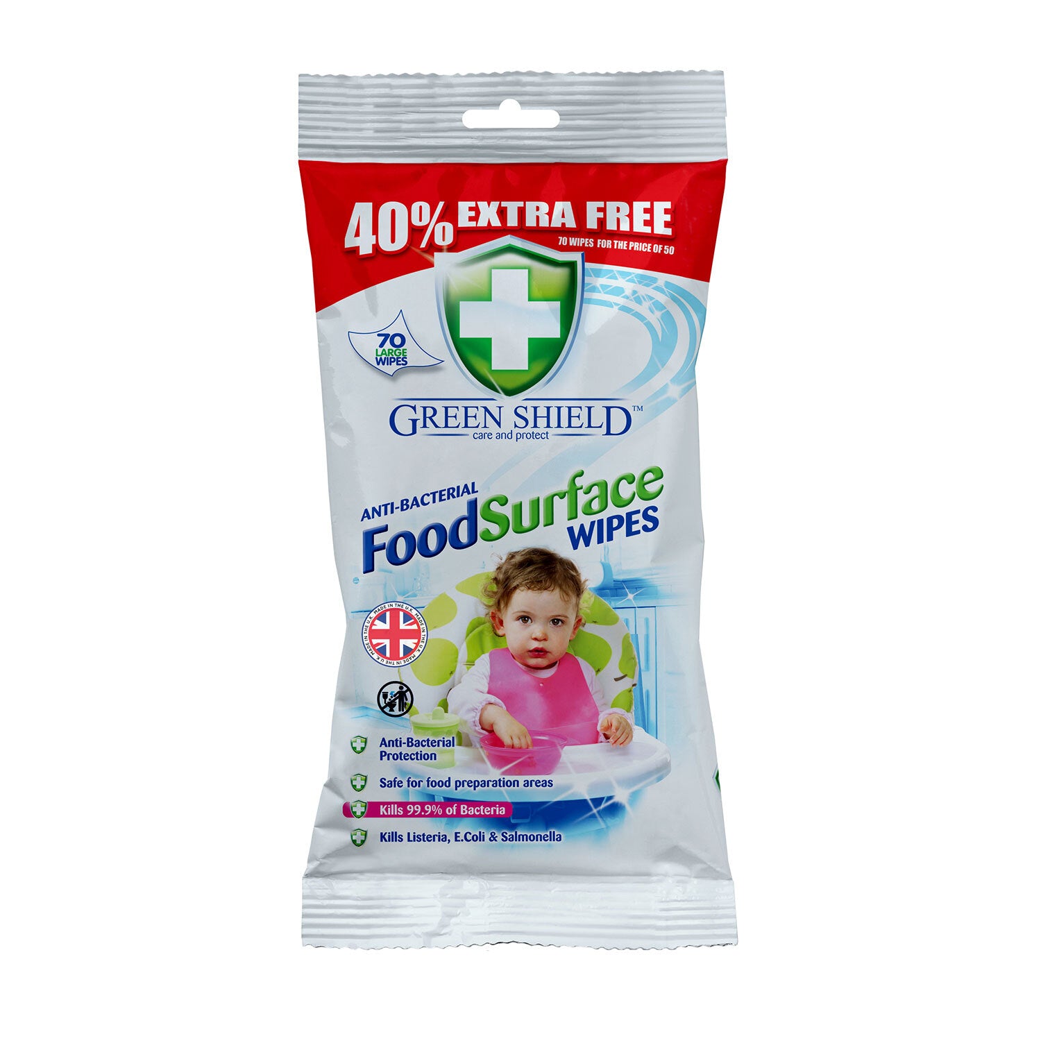 Greenshield Antibac Food Surface Wipes 12 Pack Greenshield Antibac Food Surface Wipes 12 Pack